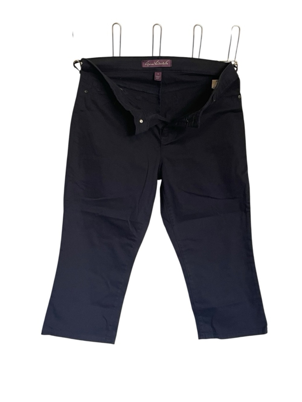 Gloria Vanderbilt Black Straight-Leg Pants